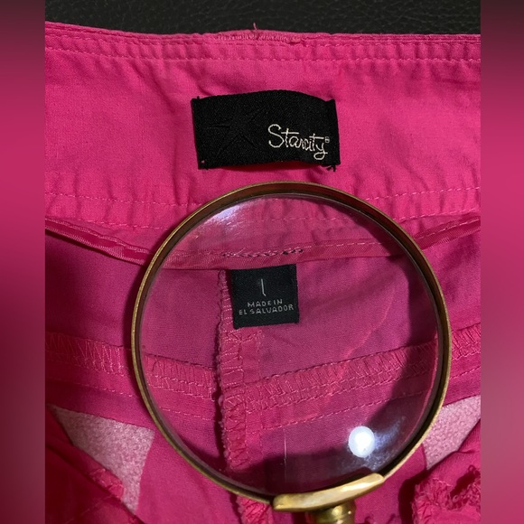 Y2K Vintage Star City Shorts Hot Pink Low Rise Sz 1 - Picture 3 of 9